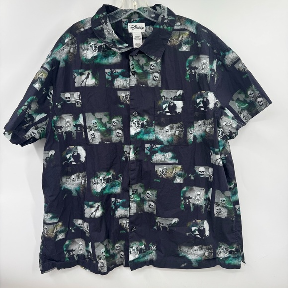 Disney Other - Disney Store Button Up Shirt Mens Size 2XL Black Silly Symphony Skeleton Dance